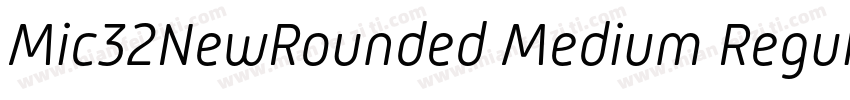 Mic32NewRounded Medium Regular字体转换